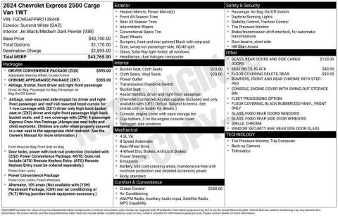 2024 Chevrolet Express 2500