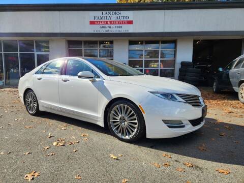 2014 Lincoln MKZ for sale at Landes Family Auto Sales in Attleboro MA