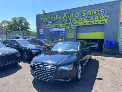 2012 Audi A8 L for sale at Friendly Auto Sales in Detroit MI