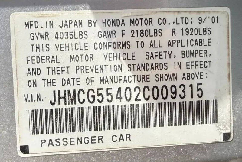 2002 Honda Accord LX