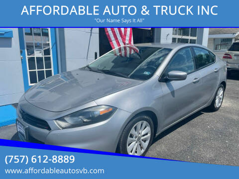 2014 Dodge Dart for sale at AFFORDABLE AUTO & TRUCK INC in Virginia Beach VA