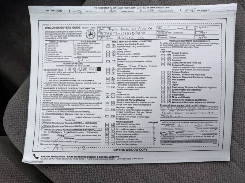 2001 Toyota Tundra SR5