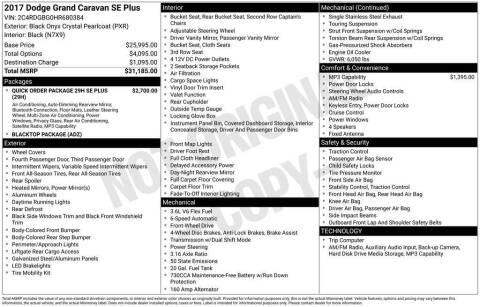 2017 Dodge Grand Caravan SE