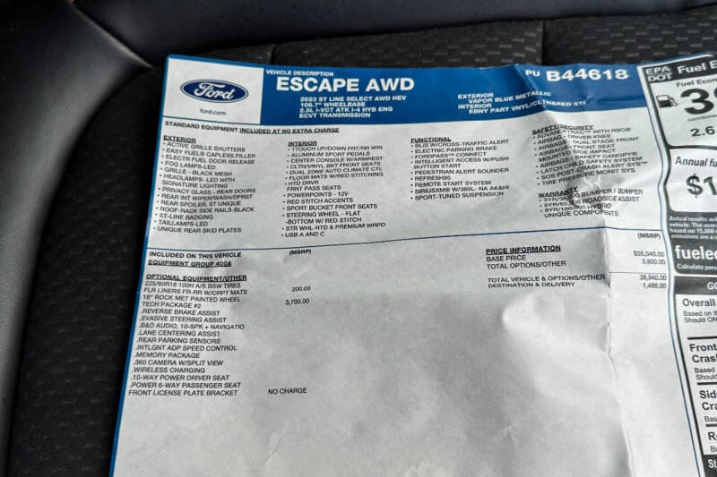 2023 Ford Escape Hybrid ST-Line Select