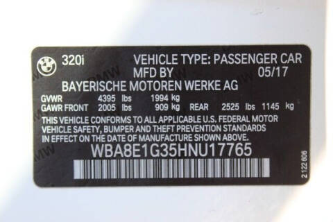 2017 BMW 3 Series 320i