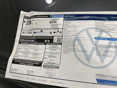 2026 Volkswagen Taos S 4Motion