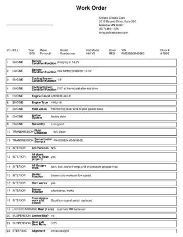 1970 Plymouth Roadrunner