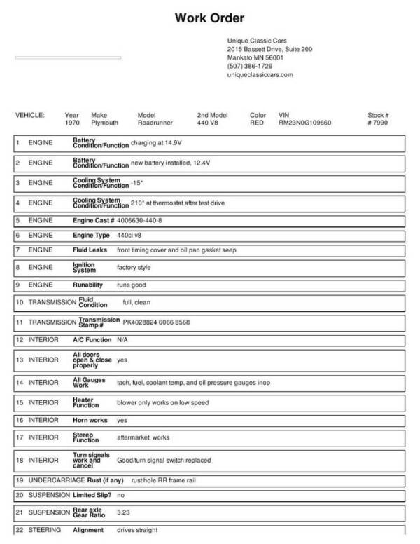 1970 Plymouth Roadrunner