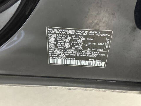 2022 Volkswagen Atlas V6 SE 4Motion