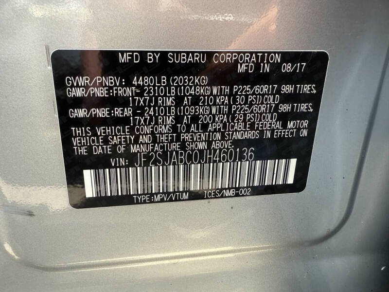 2018 Subaru Forester 2.5i