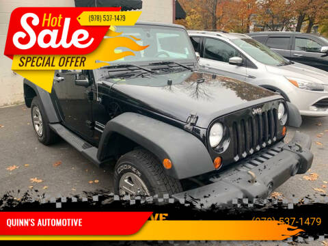 2011 Jeep Wrangler for sale at QUINN'S AUTOMOTIVE in Leominster MA