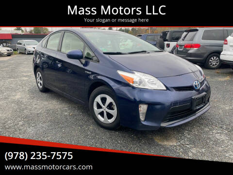 2014 Toyota Prius for sale at Mass Motors LLC in Worcester MA