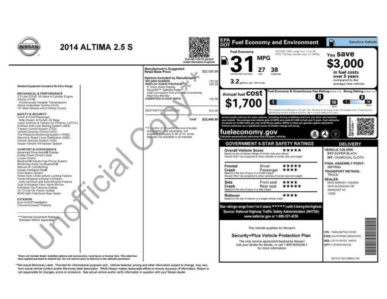 2014 Nissan Altima 2.5 S