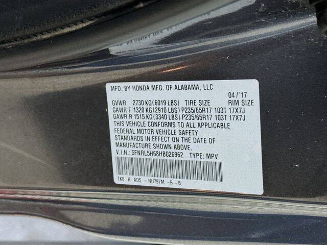 2017 Honda Odyssey EX-L