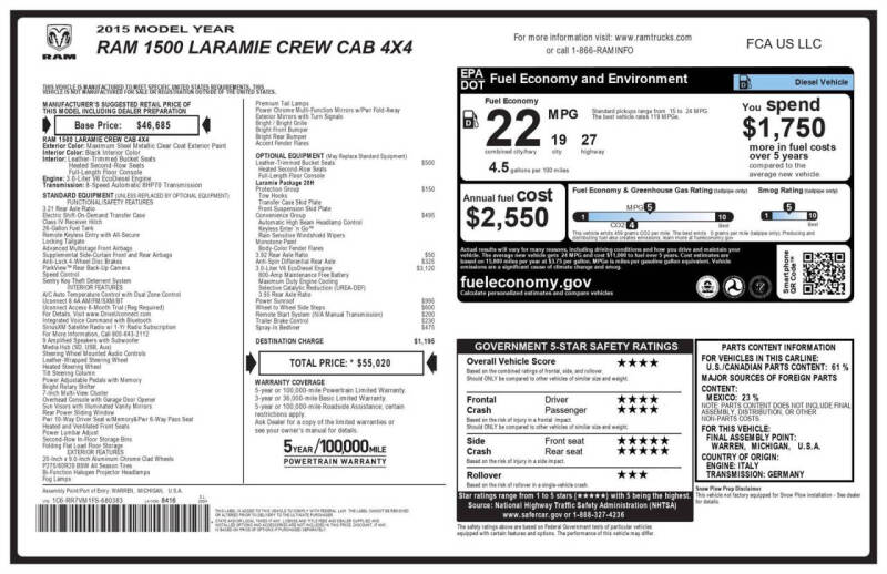 2015 RAM 1500 Laramie