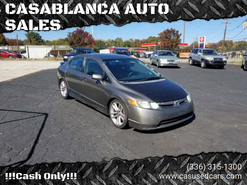 2007 Honda Civic for sale at CASABLANCA AUTO SALES in Greensboro NC