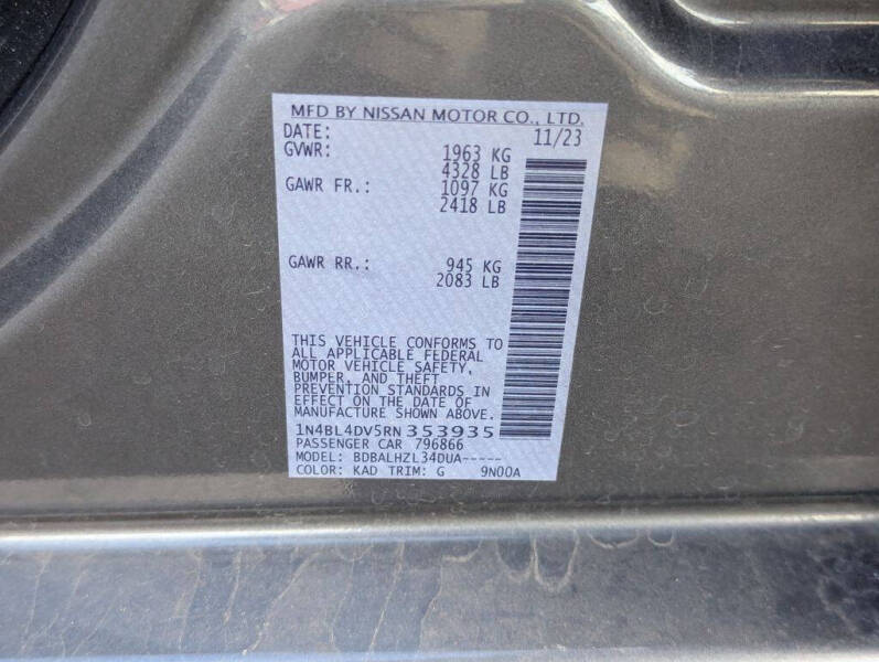 2024 Nissan Altima 2.5 SV