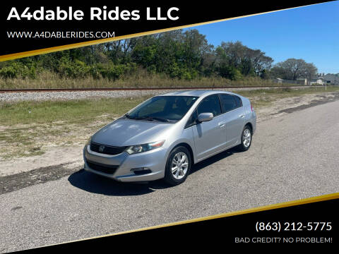2010 Honda Insight for sale at A4dable Rides LLC in Haines City FL