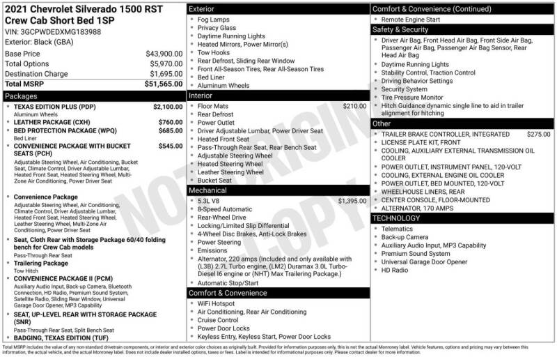 2021 Chevrolet Silverado 1500 RST