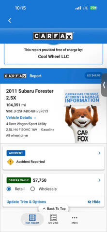 2011 Subaru Forester 2.5X