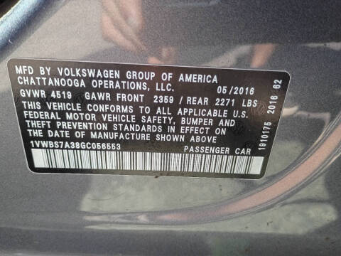 2016 Volkswagen Passat 1.8T SE