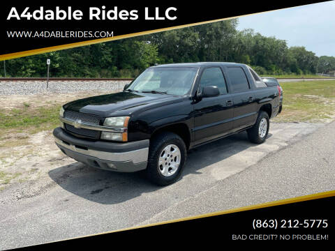2004 Chevrolet Avalanche for sale at A4dable Rides LLC in Haines City FL