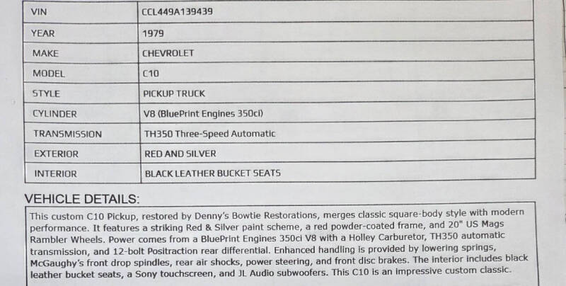 1979 Chevrolet C/K 10 Series
