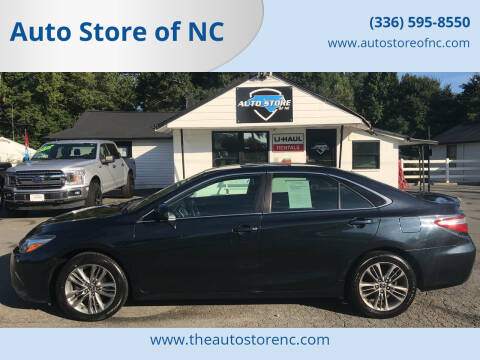 2015 Toyota Camry for sale at Auto Store of NC in Walkertown NC