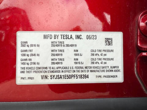 2023 Tesla Model S Standard Range
