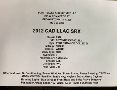 2012 Cadillac SRX Performance Collection