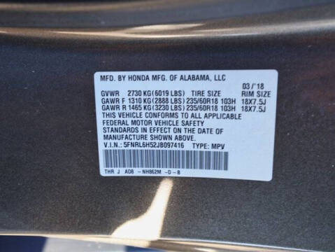 2018 Honda Odyssey EX