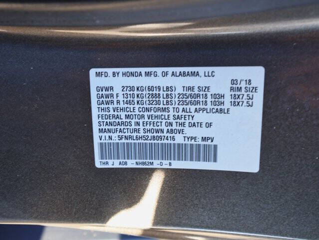 2018 Honda Odyssey EX