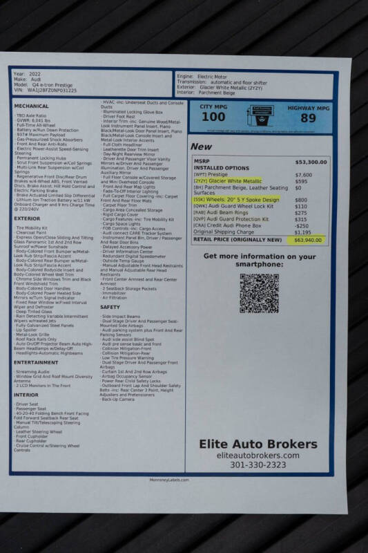 2022 Audi Q4 e-tron quattro Prestige 50