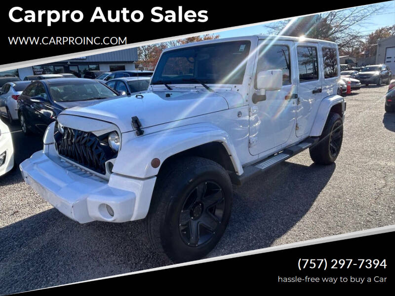 2013 Jeep Wrangler Unlimited for sale at Carpro Auto Sales in Chesapeake VA