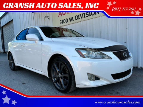 2006 Lexus IS 350 for sale at CRANSH AUTO SALES, INC in Arlington TX