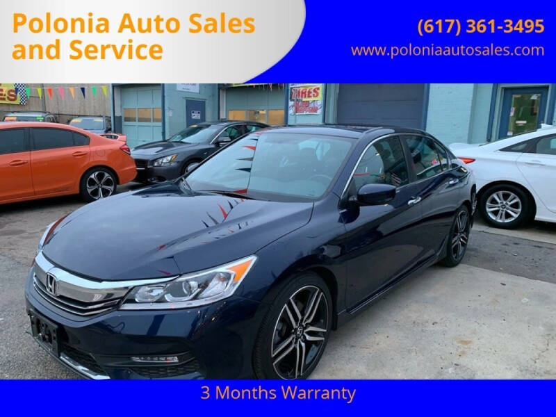 2016 Honda Accord for sale at Polonia Auto Sales and Repair Shop in Boston MA