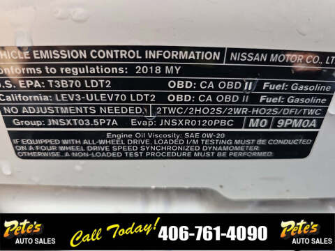 2018 Nissan Pathfinder SV