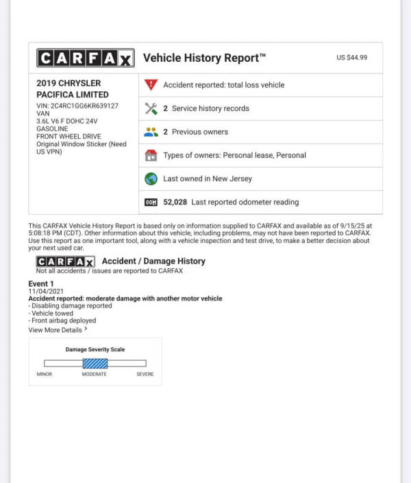 2019 Chrysler Pacifica