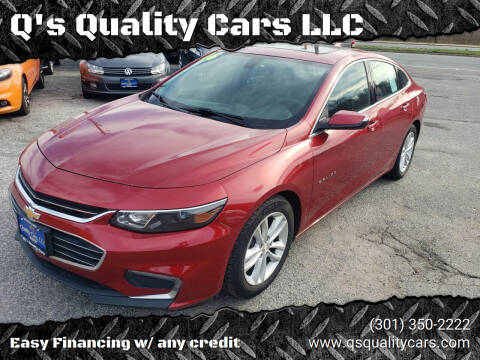 2016 Chevrolet Malibu for sale at Q's Quality Cars LLC in Capitol Heights MD