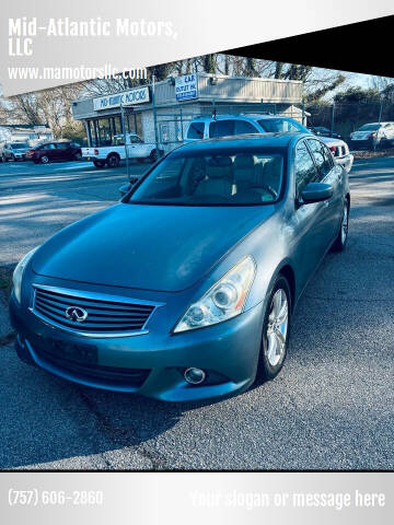 2010 Infiniti G37 Sedan for sale at Mid-Atlantic Motors, LLC in Portsmouth VA