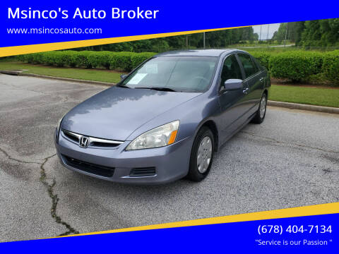 2007 Honda Accord for sale at Msinco's Auto Broker in Snellville GA