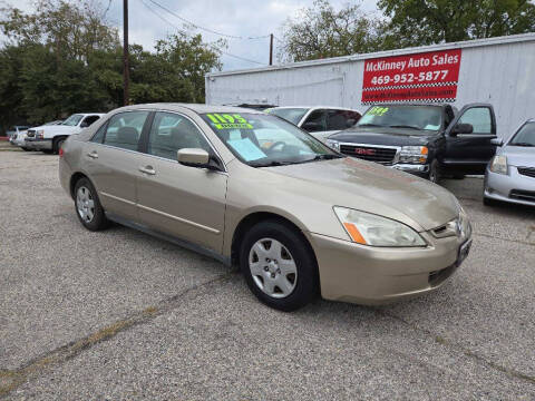 2005 Honda Accord for sale at McKinney Auto Sales in Mckinney TX