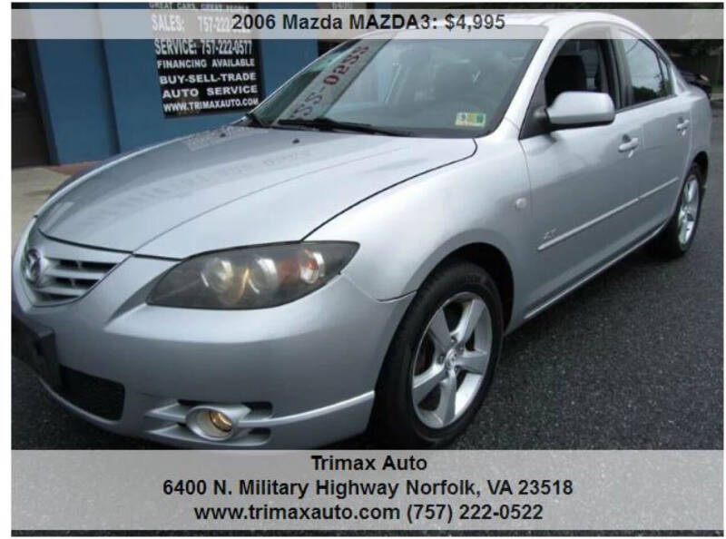 2006 Mazda MAZDA3 for sale at Trimax Auto Group in Norfolk VA