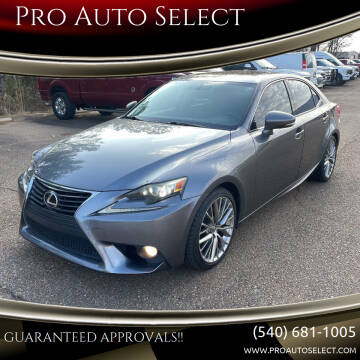 2014 Lexus IS 250 for sale at Pro Auto Select in Fredericksburg VA