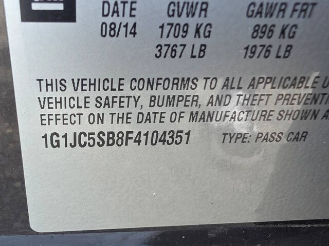 2015 Chevrolet Sonic LT Auto
