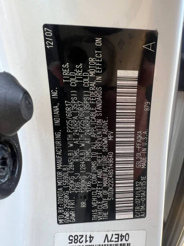 2008 Toyota Sienna XLE Limited