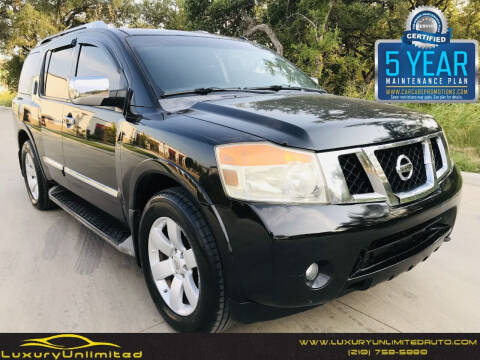 2012 Nissan Armada for sale at LUXURY UNLIMITED AUTO SALES in San Antonio TX