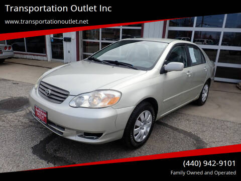 2003 Toyota Corolla for sale at Transportation Outlet Inc in Eastlake OH