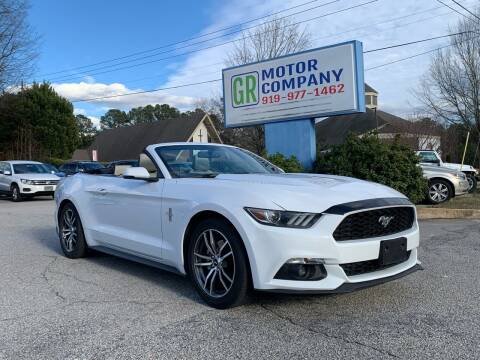 2015 Ford Mustang for sale at GR Motor Company in Garner NC