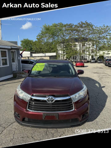 2015 Toyota Highlander for sale at Arkan Auto Sales in Worcester MA